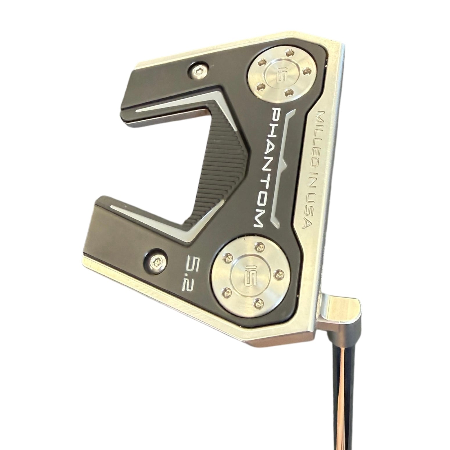 Golf putter with 'Phantom' branding on a white background