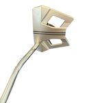 Golf putter head on a white background
