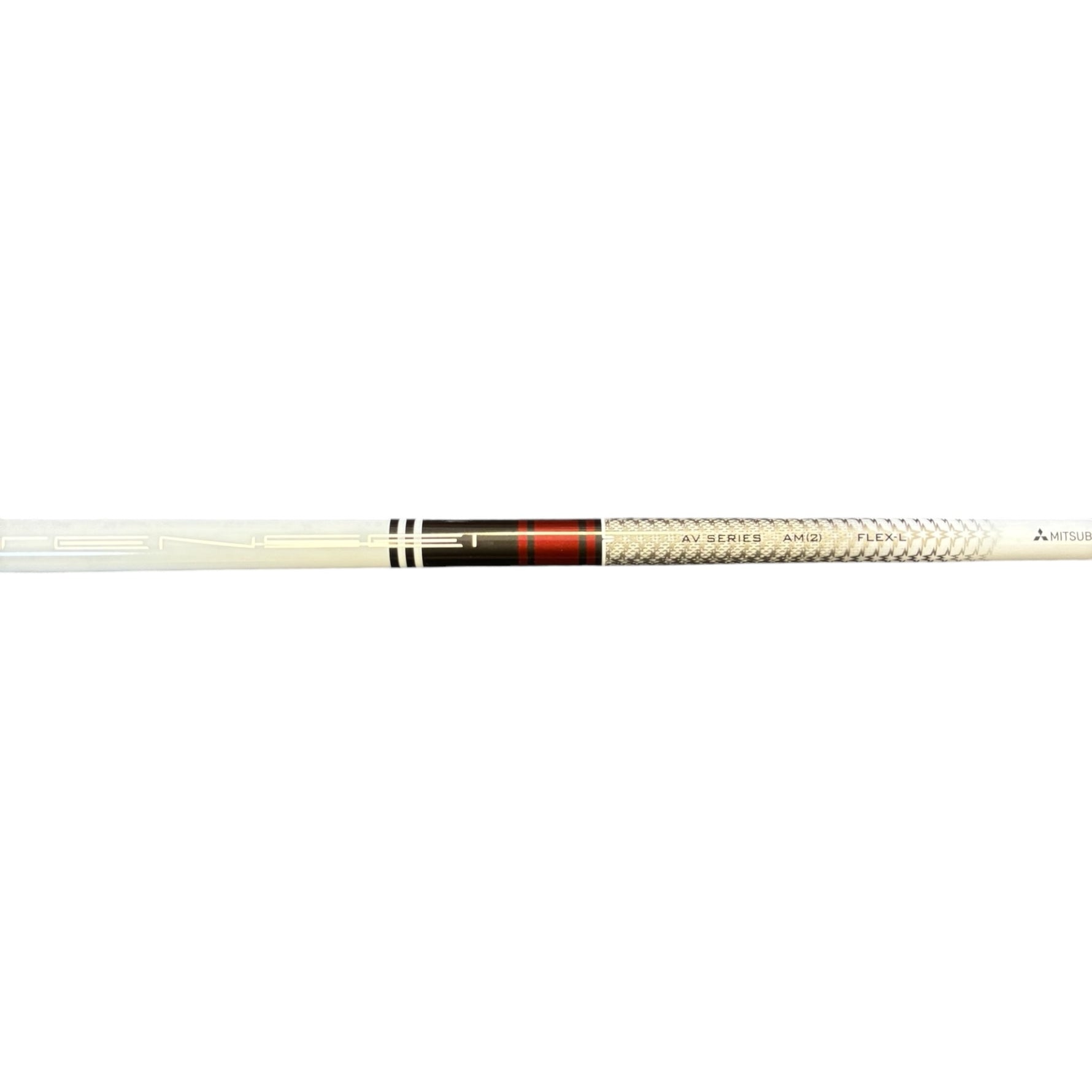 Cylindrical object with brand name on a white background
